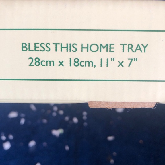 SPODE Christmas Tree “Bless This Home” Tray NIB Oval Serving Plate 11" x 7" - Picture 5 of 8